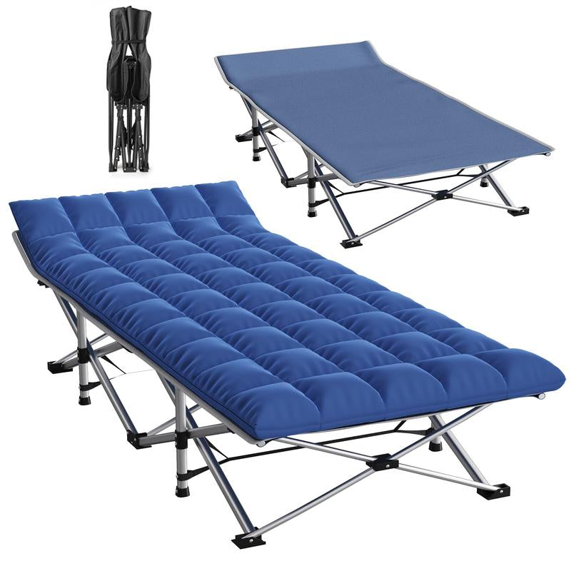 CampRest Deluxe Folding Cot with Mattress – 900Lbs Capacity, Portable Sleeping Bed for Adults, Kids & Teens, Ideal for Camping, Travel, and Outdoor Use.
