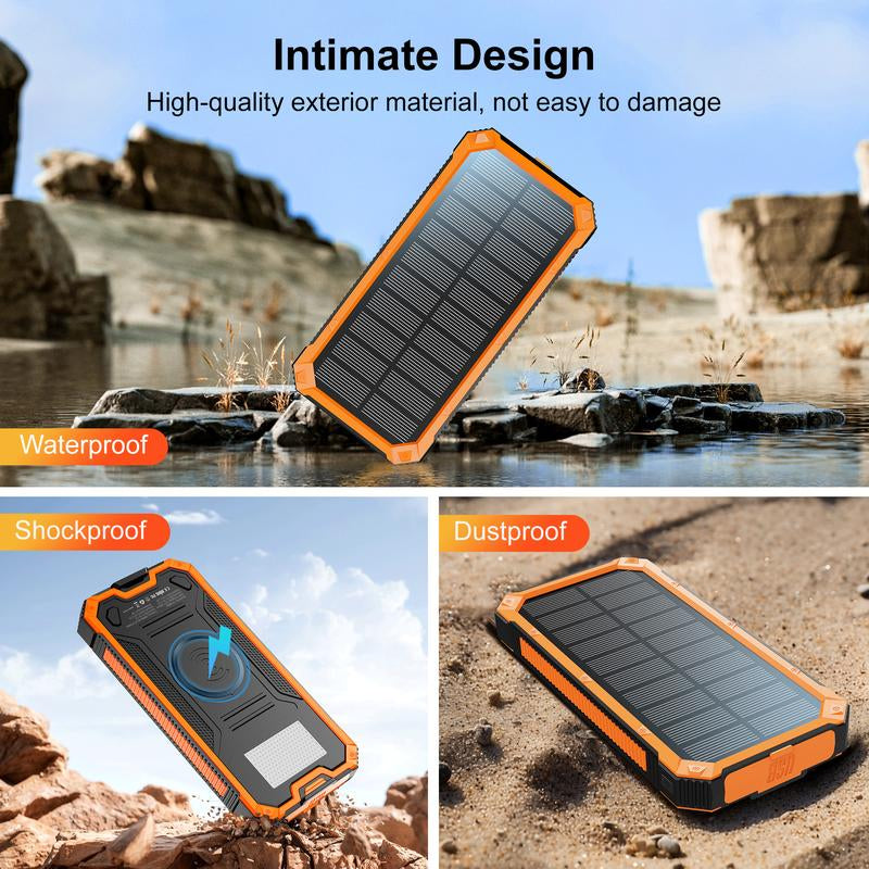 SolarCharge 20K Pro – 20,000mAh Portable Wireless Power Bank