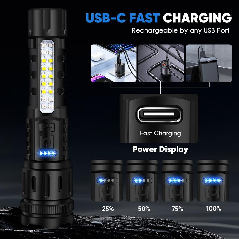 LumeForce™ X7 – Ultra-Bright Rechargeable LED Flashlight with 7 Modes & Waterproof Design