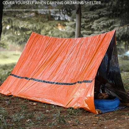 AdventureShield Portable Waterproof Tent – Rainproof Folding Tent with Whistle & Paracord for Solo Camping and Hiking!