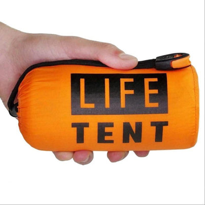 AdventureShield Portable Waterproof Tent – Rainproof Folding Tent with Whistle & Paracord for Solo Camping and Hiking!